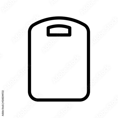 cutting board icon Simple thin line stroke vector