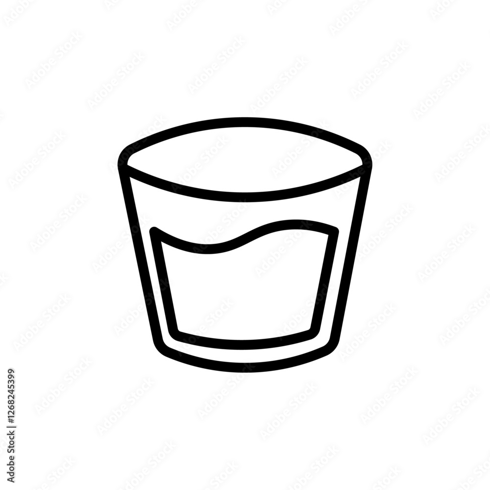 glass icon Simple thin line stroke vector glass icon Simple thin line stroke vector