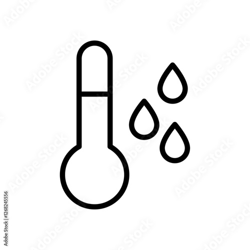humidity icon Simple thin line stroke vector