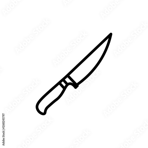 knife icon Simple thin line stroke vector