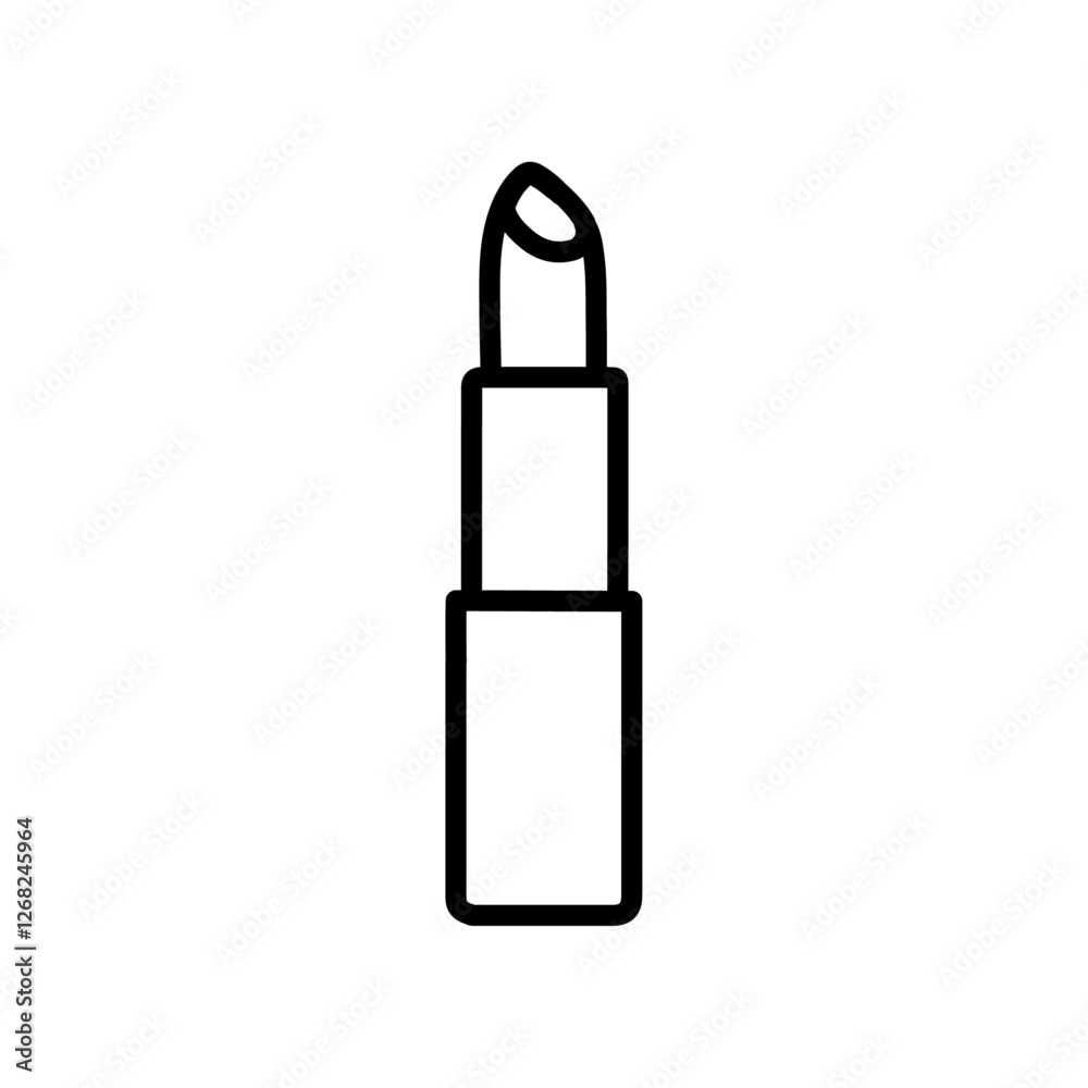 lipstick icon Simple thin line stroke vector lipstick icon Simple thin line stroke vector