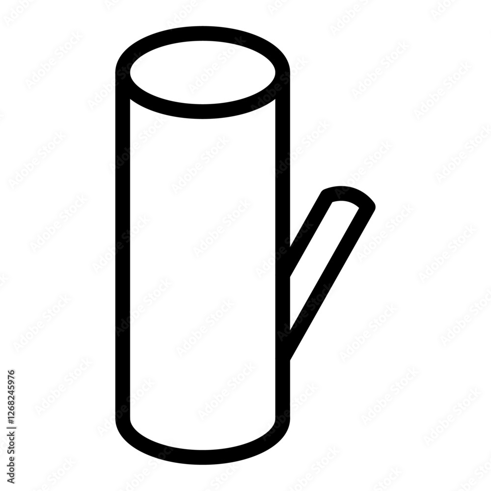 log icon Simple thin line stroke vector log icon Simple thin line stroke vector