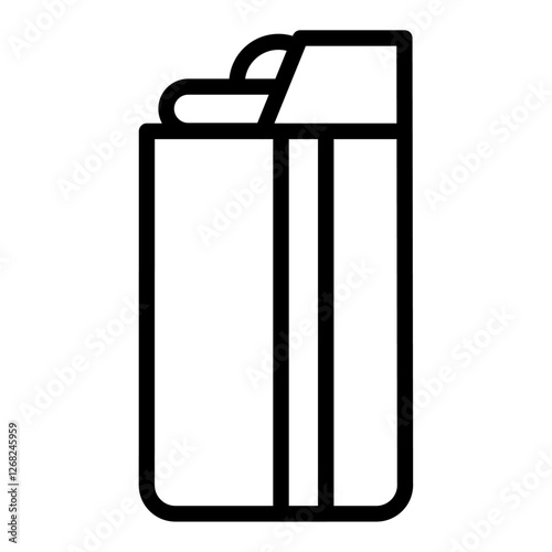 lighter icon Simple thin line stroke vector