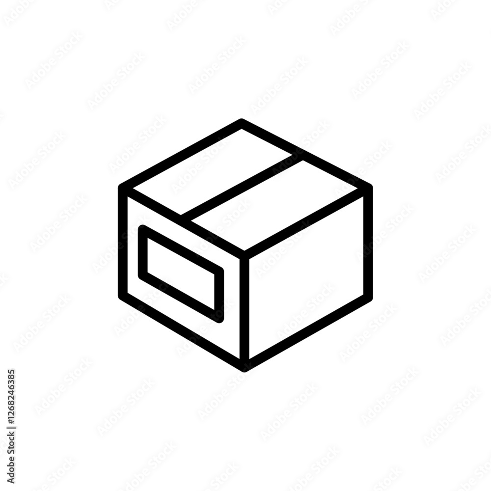 parcel icon Simple thin line stroke vector parcel icon Simple thin line stroke vector