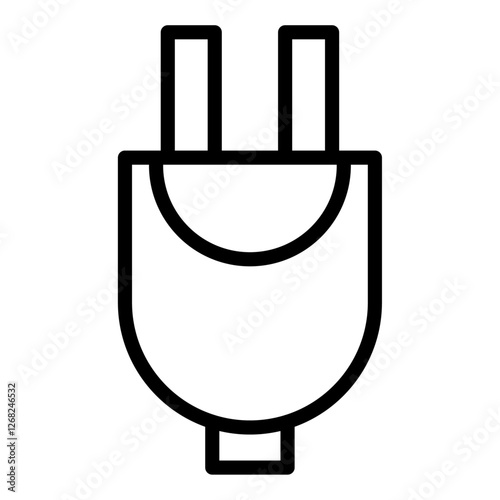 plug icon Simple thin line stroke vector