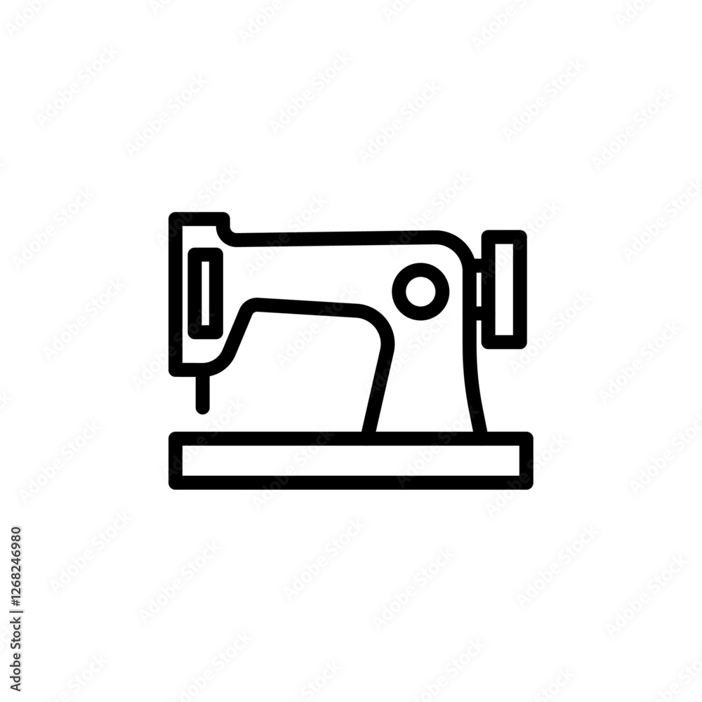 sewing machine icon Simple thin line stroke vector sewing machine icon Simple thin line stroke vector