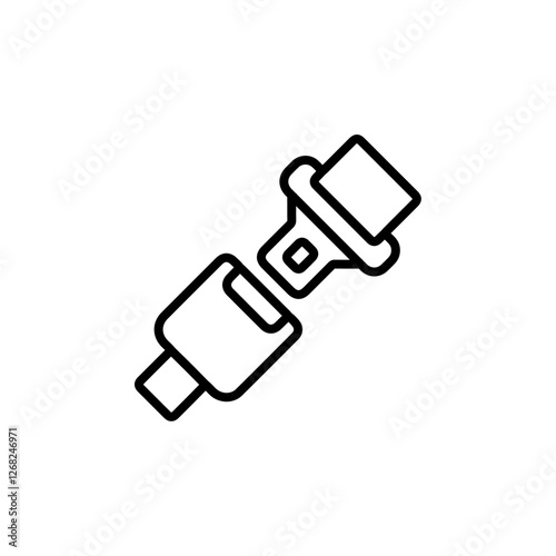 seat belt icon Simple thin line stroke vector