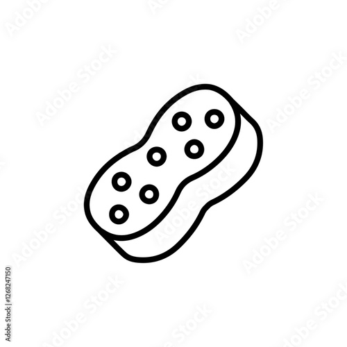 sponge icon Simple thin line stroke vector
