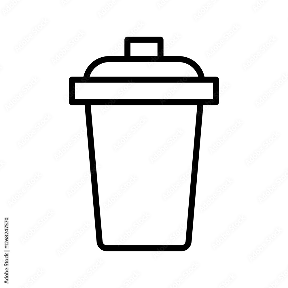 trash can icon Simple thin line stroke vector trash can icon Simple thin line stroke vector