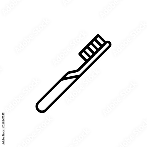 toothbrush icon Simple thin line stroke vector