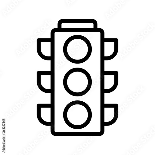 traffic light icon Simple thin line stroke vector