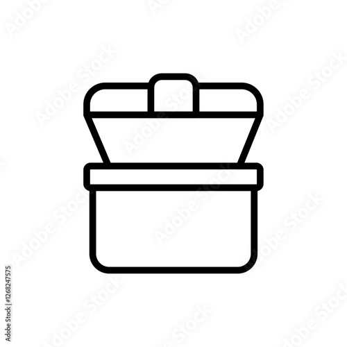 treasure chest icon Simple thin line stroke vector