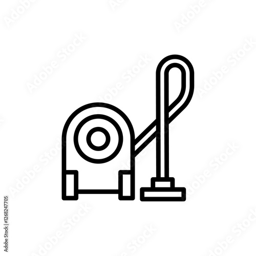 vaccum cleaner icon Simple thin line stroke vector