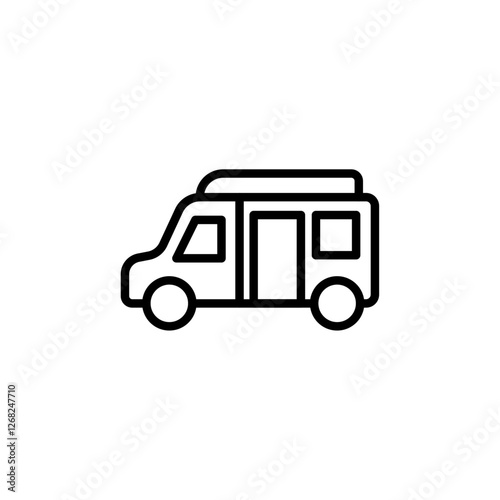 Wallpaper Mural van icon Simple thin line stroke vector Torontodigital.ca