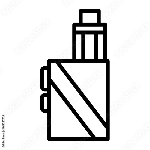 vape icon Simple thin line stroke vector