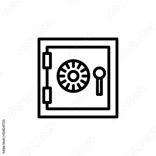 vault icon Simple thin line stroke vector