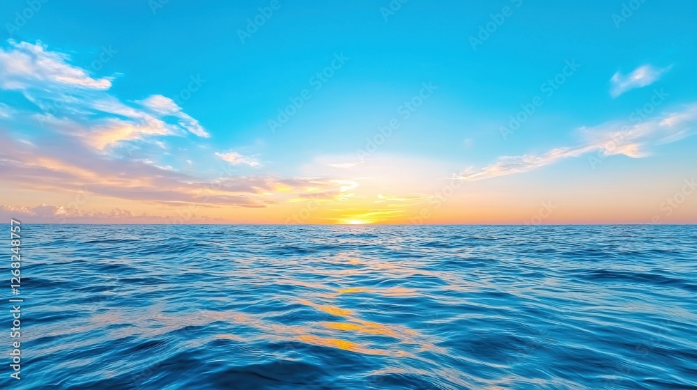 Obraz premium Ocean Sunset Sky Cloudscape Waves Horizon