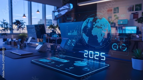 A Glimpse into the Future of Business planning business growth with technology AI Innovative Workplace Driving Success in 2025 Strategic Planning for a Sustainable Future
