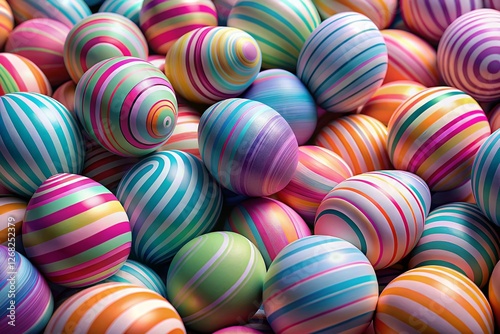 Monochrome Striped Easter Eggs - Elegant Digital Art Background photo