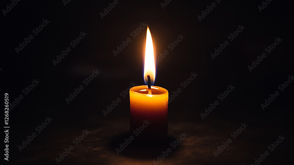 A small candle flickering in an endless dark void A small candle flickering in an endless dark void