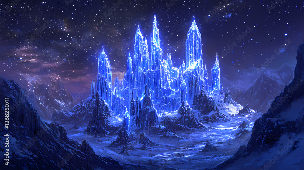 Obraz premium crystal castle ice palace