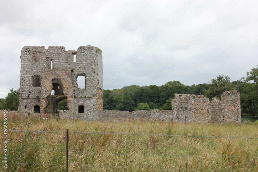 Baconsthorpe, Norfolk, United Kingdom, July 6, 2020. Views from Baconsthorpe Castle Baconsthorpe, Norfolk, United Kingdom, July 6, 2020. Views from Baconsthorpe Castle