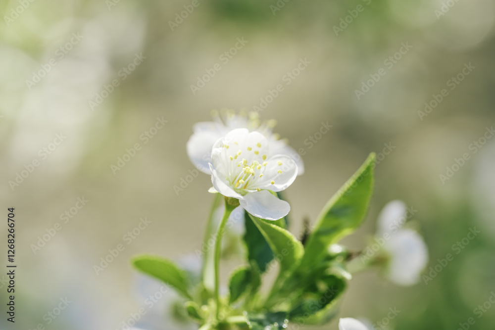 Spring floral scenery with apple blossoms, close up white flowers with bokeh blur texture background with copy space, Floral still life beautiful blooms, nature design wallpaper, pastel color Spring floral scenery with apple blossoms, close up white flowers with bokeh blur texture background with copy space, Floral still life beautiful blooms, nature design wallpaper, pastel color