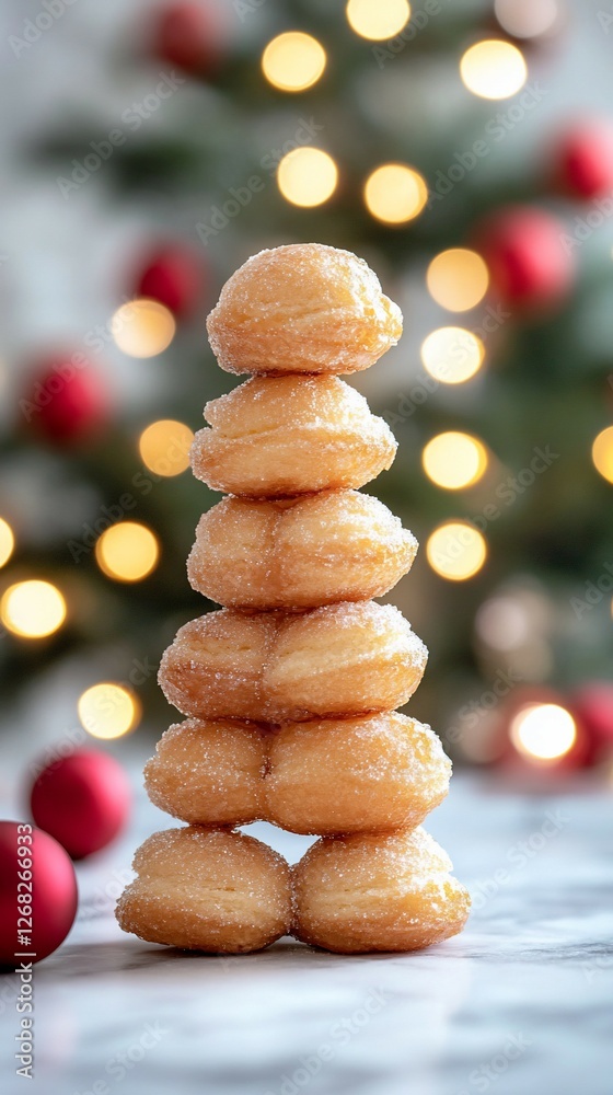 Obraz premium Donut Christmas tree festive treat