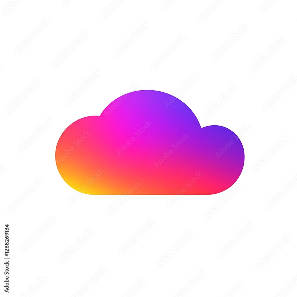 Colorful Gradient Cloud Icon Design Image Colorful Gradient Cloud Icon Design Image