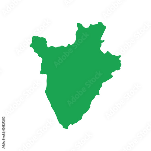 map of Burundi green icon