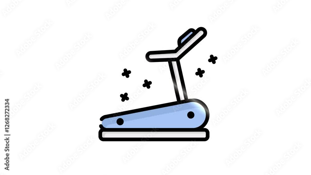 Treadmill animated icon. animated icon related to gym and fitness. suitable for user interface, provide visual feedback and more. animation with transparent background Treadmill animated icon. animated icon related to gym and fitness. suitable for user interface, provide visual feedback and more. animation with transparent background