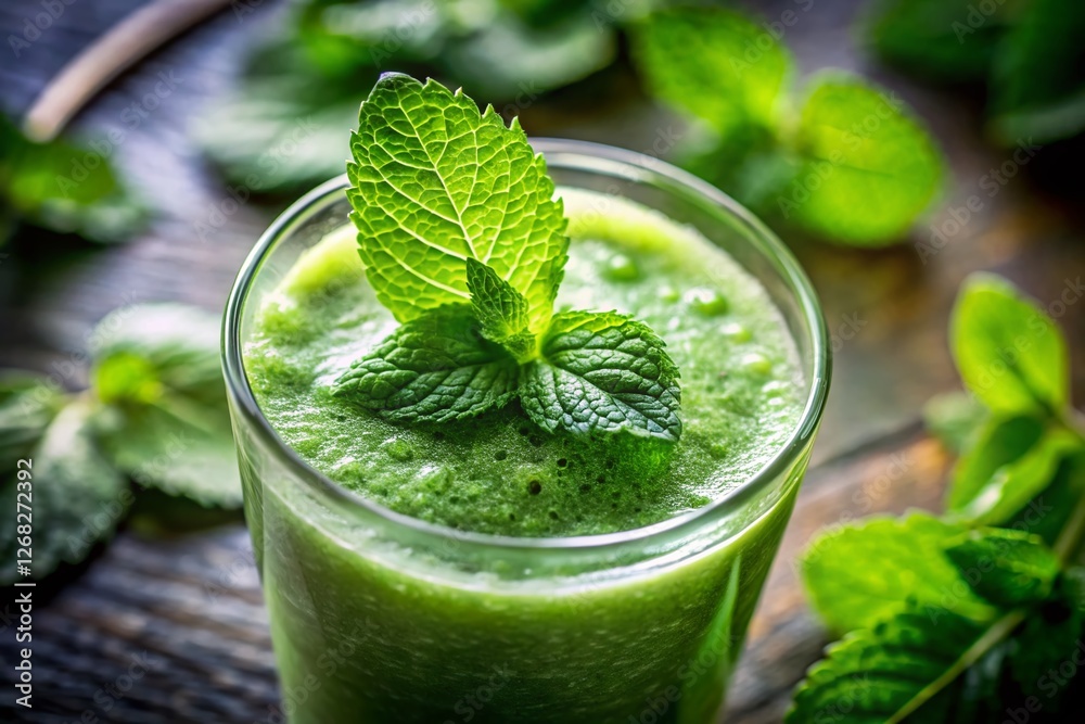 Refreshing Mint Smoothie: Tilt-Shift Macro Photography Refreshing Mint Smoothie: Tilt-Shift Macro Photography