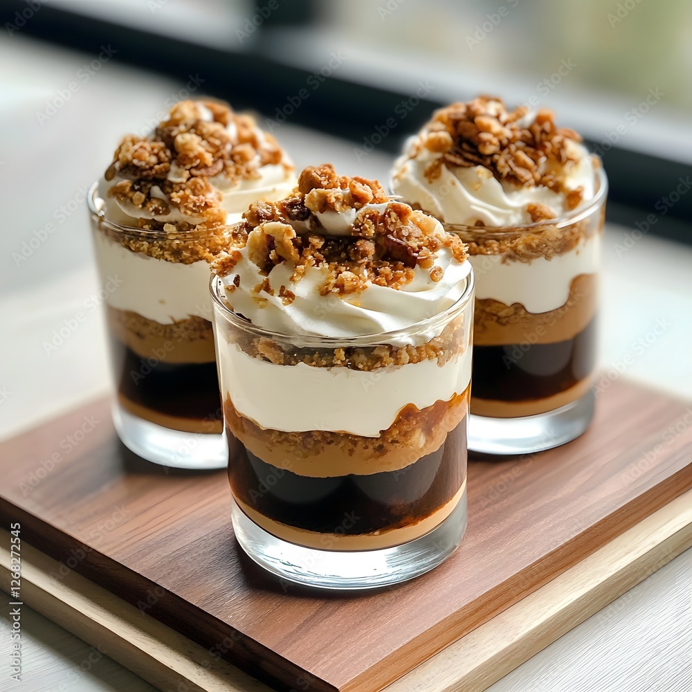 Granola, cream, cappuccino, coffee, generation AI Granola, cream, cappuccino, coffee, generation AI