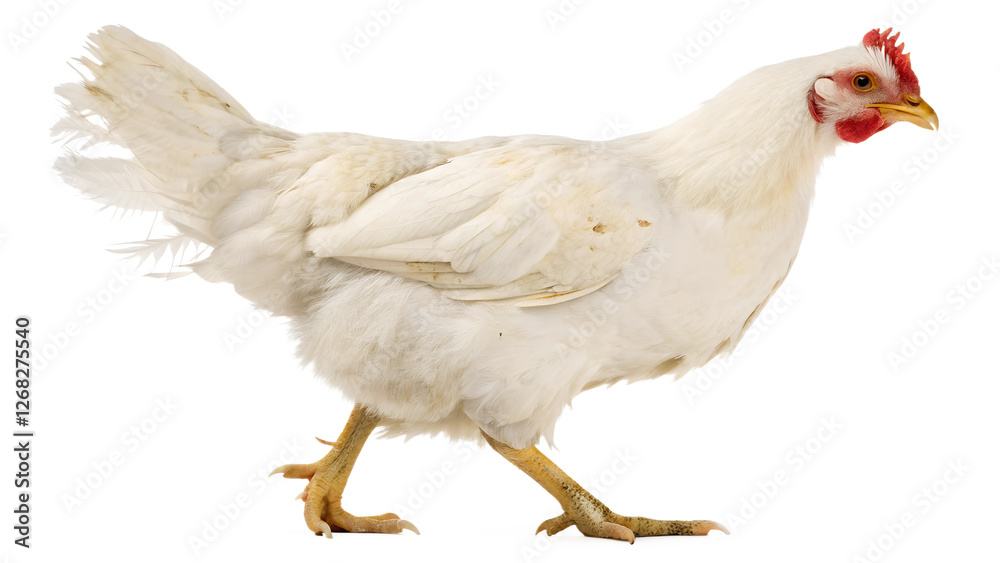 Fototapeta premium chicken side view isolated on transparent background png