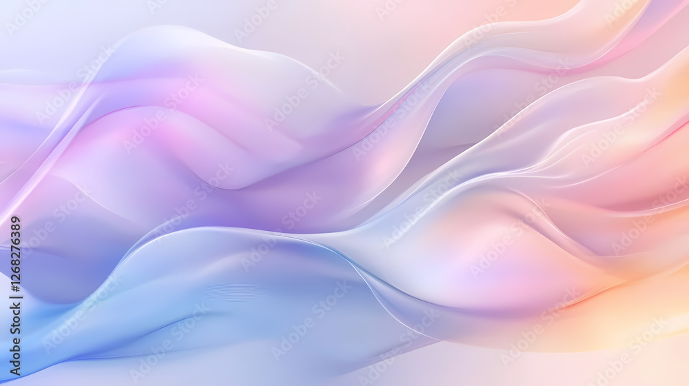 Elegant flaming waves abstract background. Silken Mist Spirits. Illustration