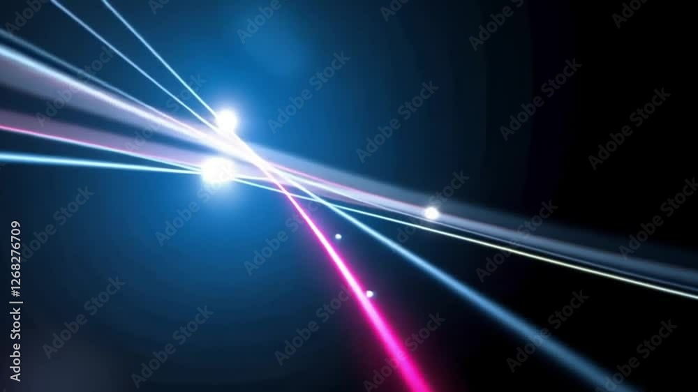 Abstract digital lines intersecting in space.  Use Science fiction background