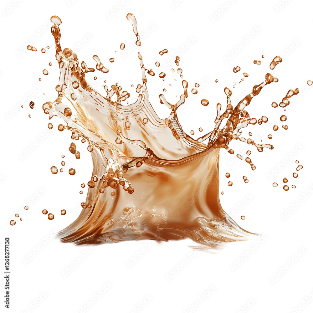 Brown water splash in motion isolated on transparent background Brown water splash in motion isolated on transparent background