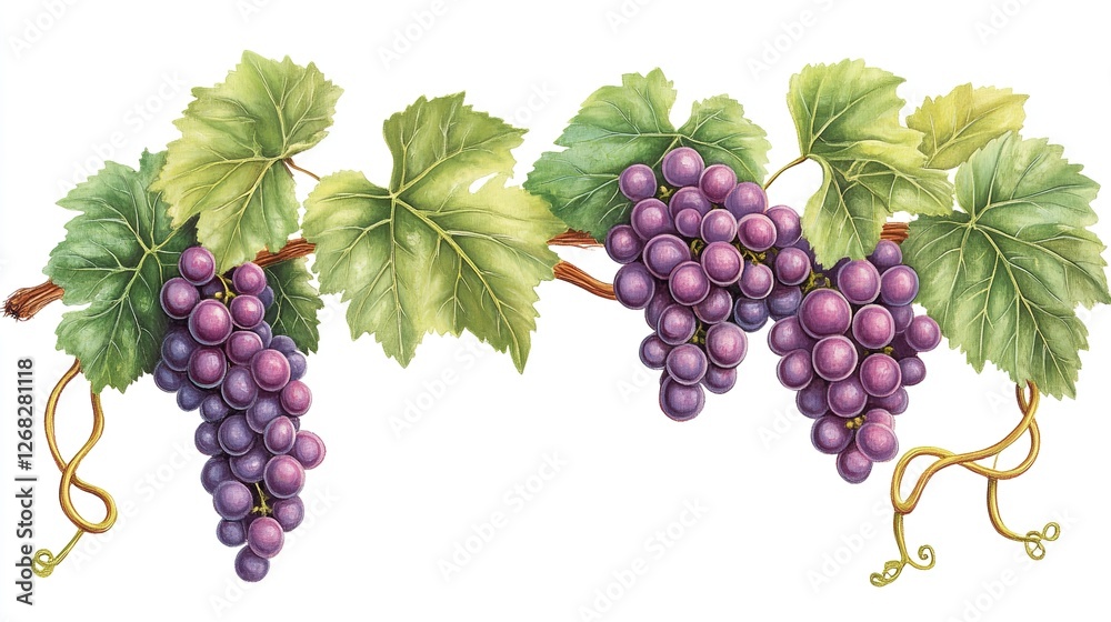Fresh grapes hanging on the vine in a lush vineyard. Abundant and ripe fruit in nature, agricultural and harvest concepts Fresh grapes hanging on the vine in a lush vineyard. Abundant and ripe fruit in nature, agricultural and harvest concepts
