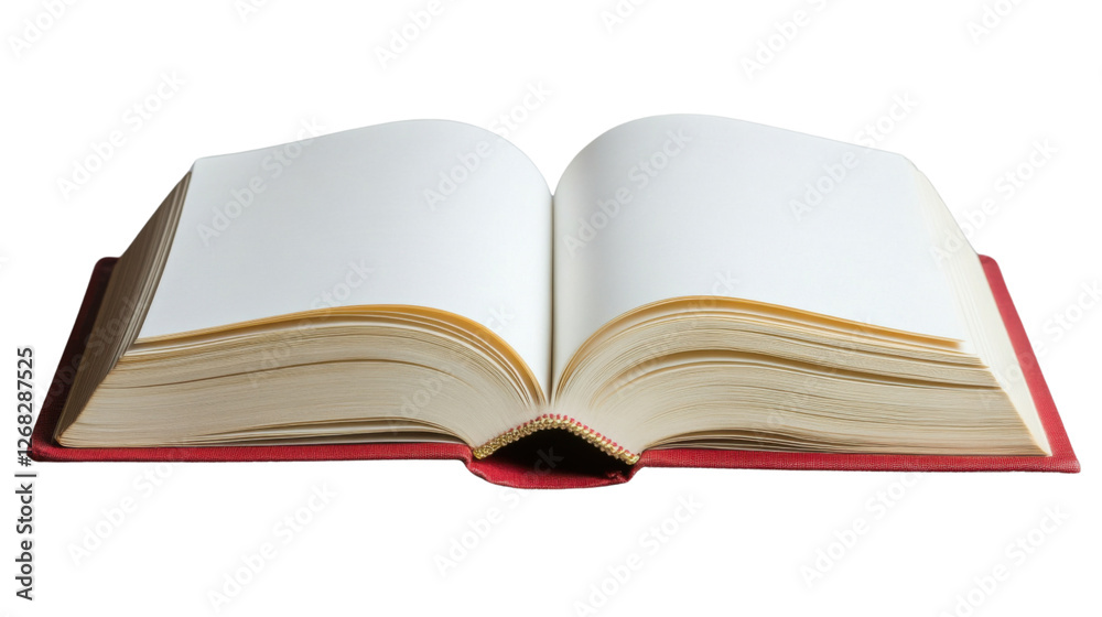 Open book with blank pages on transparent background Open book with blank pages on transparent background
