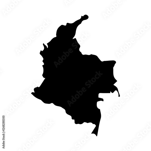 map of Colombia glyph icon