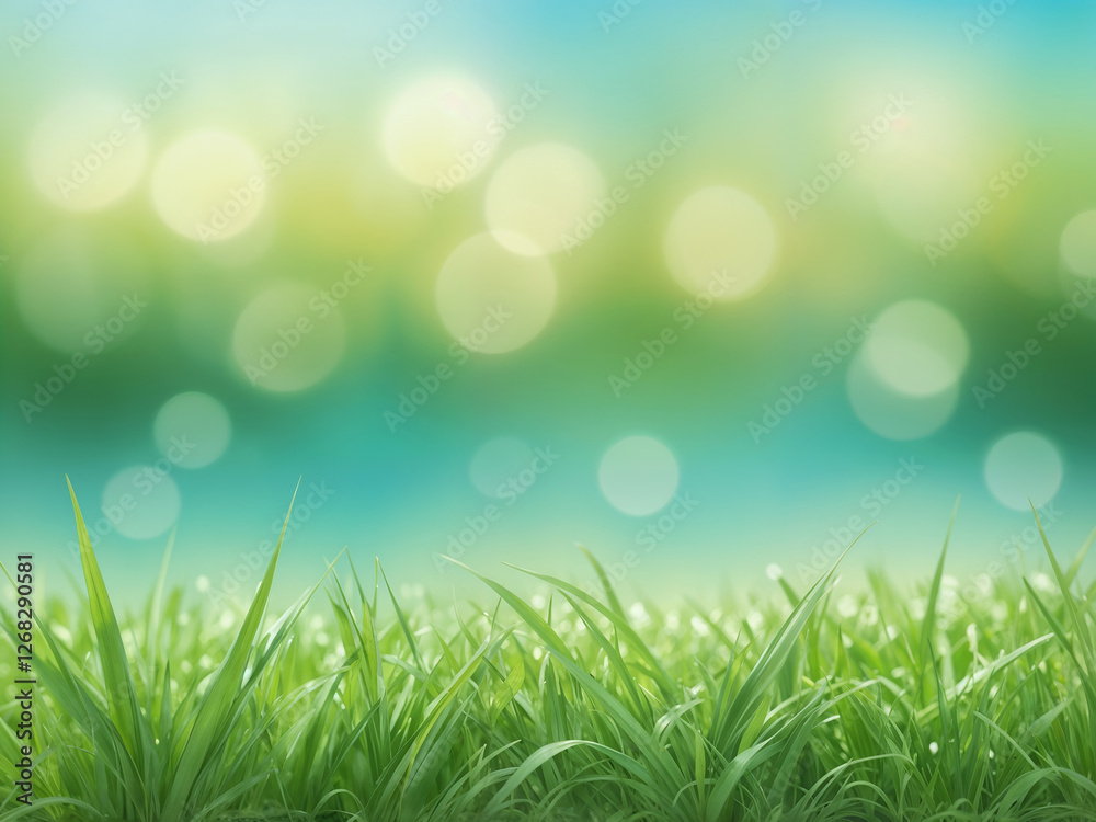 Abstract Blur dream cool bokeh grass in morning sunny day nature clean blue cyan shade background illustration Abstract Blur dream cool bokeh grass in morning sunny day nature clean blue cyan shade background illustration