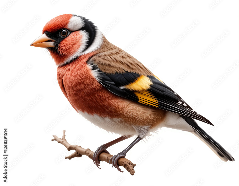Fototapeta premium Golden Charm: European Goldfinch Collection