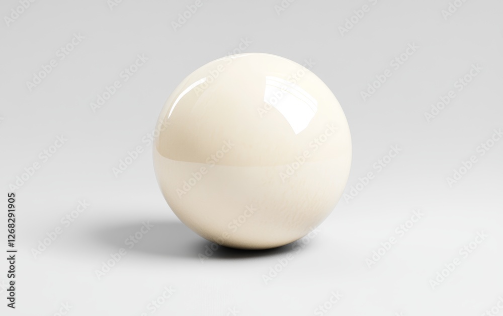 Glossy White Sphere Reflecting Soft Light on Surface Glossy White Sphere Reflecting Soft Light on Surface