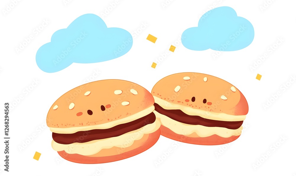 chocopie background, generation AI chocopie background, generation AI
