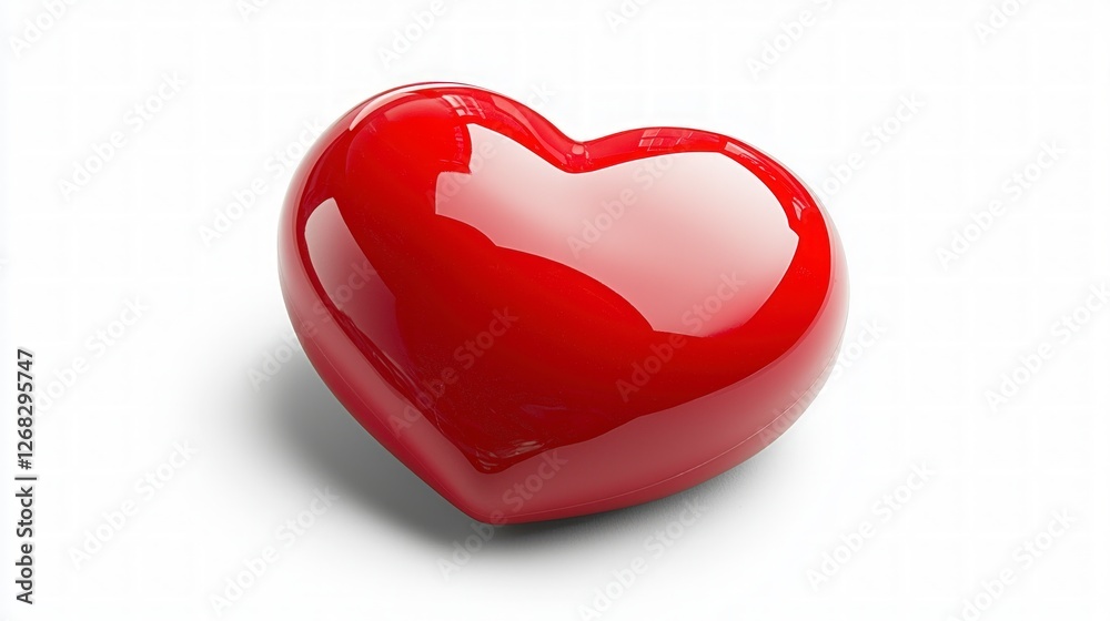 Glossy Red Heart 3D Render Love Symbol Valentine s Day Romantic Shiny Graphic Elemen Glossy Red Heart 3D Render Love Symbol Valentine s Day Romantic Shiny Graphic Elemen
