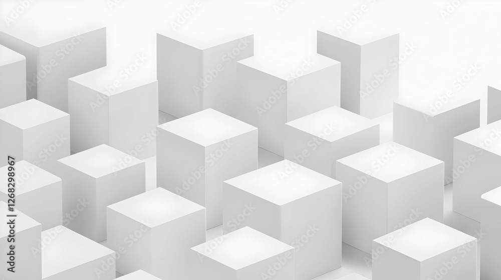 Abstract white cube background, modern design, geometric shapes, clean minimal style, website backdrop Abstract white cube background, modern design, geometric shapes, clean minimal style, website backdrop