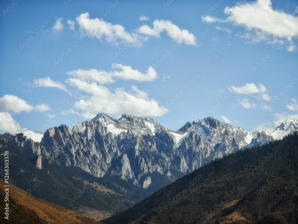 Breathtaking Mountain Landscape Under a Clear Sky Breathtaking Mountain Landscape Under a Clear Sky