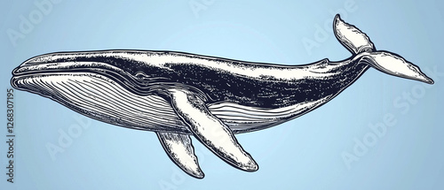 Engraved Humpback Whale, Ocean Majesty photo