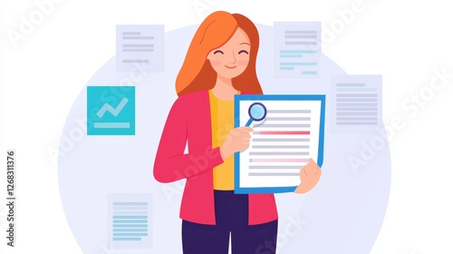 Legal verification expert inspecting documents ensuring regulatory compliance verifying for accuracy and validating documents against legal standards ensuring consistency in data presentation