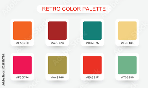 Vector Retro Color Palette Collection